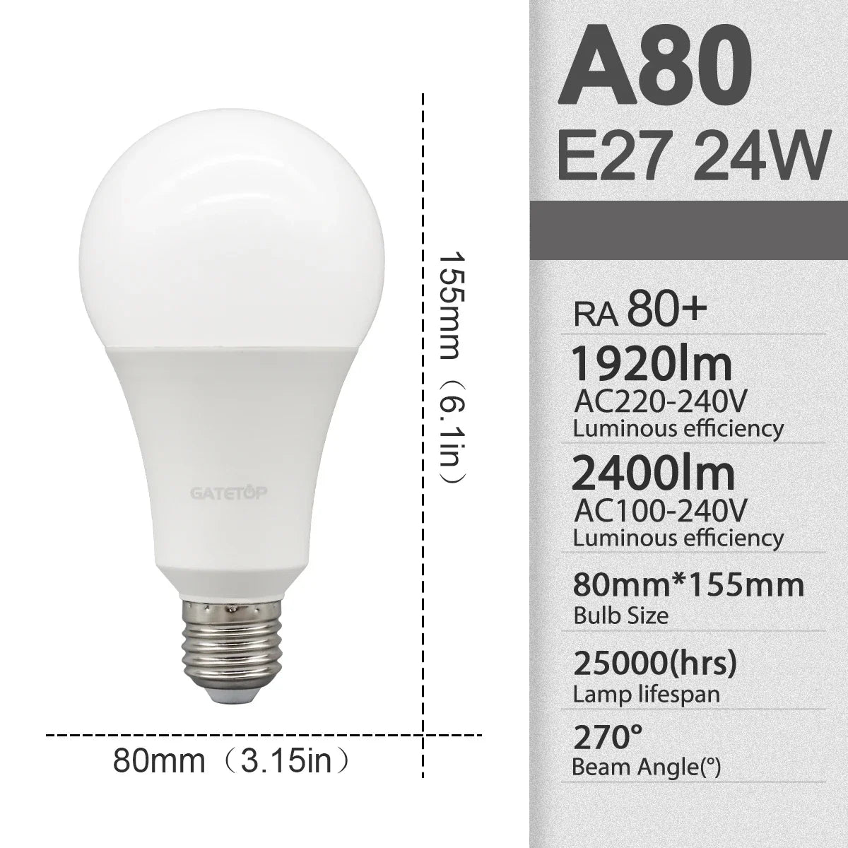 E27 Rechargeable LED Emergency Light Bulb