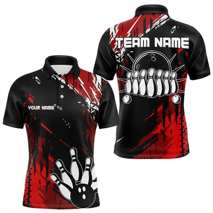 Custom Tiger Graphic Bowling Team Polo Shirt