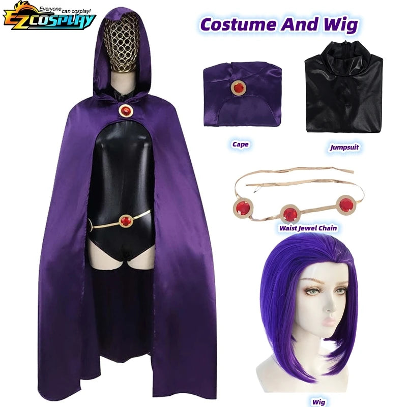 Teen Titans Raven Cosplay Costume Set