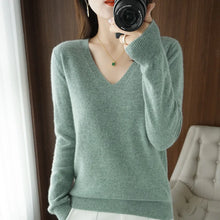 V-neck Pullover Lace Neck Sweaters