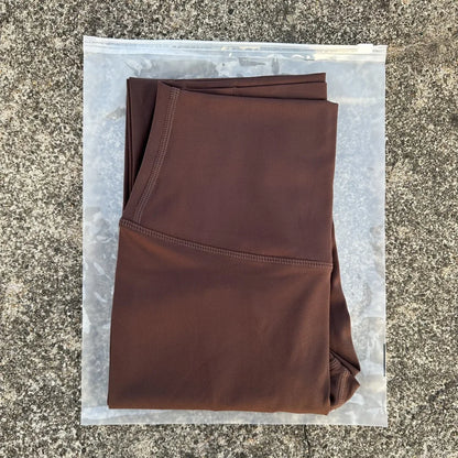 Solid Color High Waist Leggings with Pocket