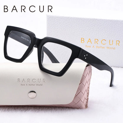 Square Thick-Frame PC Reading Glasses with Case