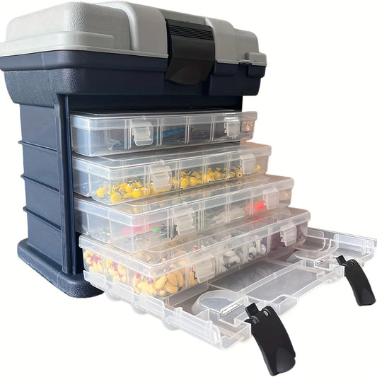 Portable Four-layer Plastic Tackle Box
