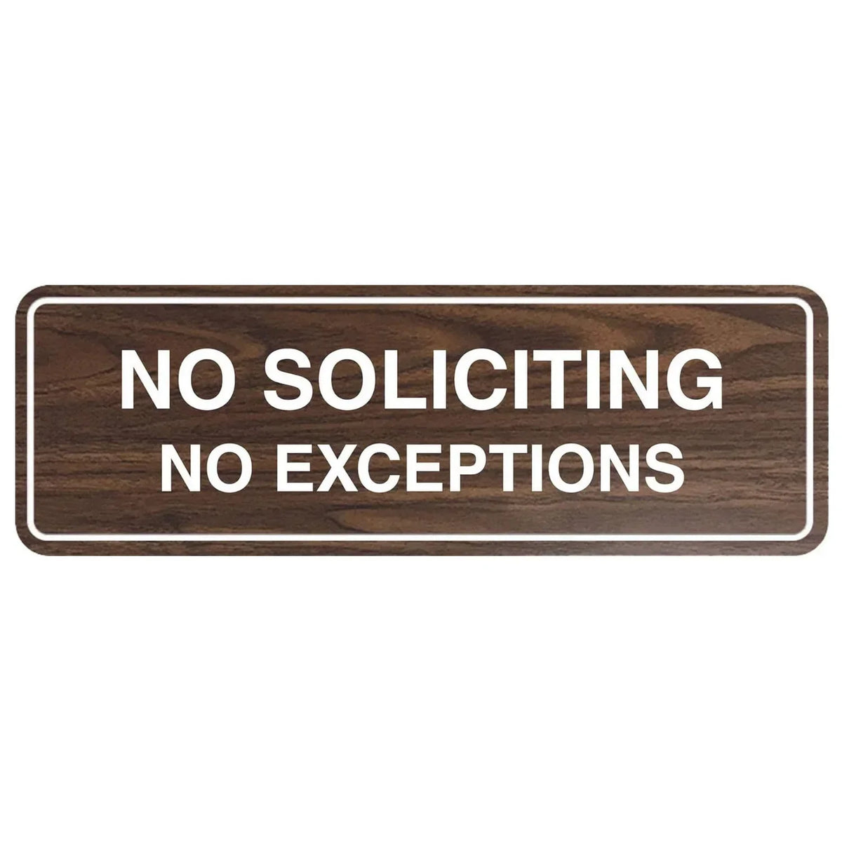 No Soliciting Vintage Metal Aluminum Sign