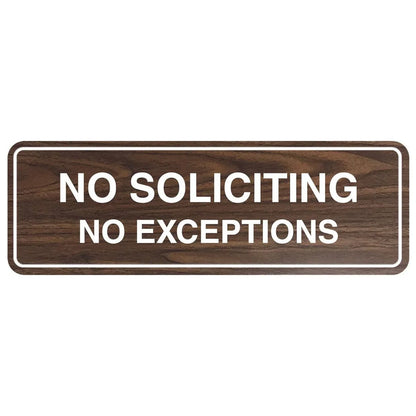 No Soliciting Vintage Metal Aluminum Sign