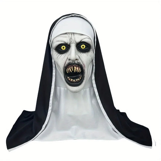 Frightening Nun Cosplay Horror Latex Mask