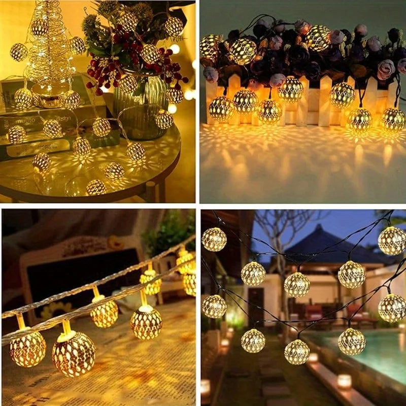 Solar-Powered Honeybee LED Fairy String Lights – Outdoor Waterproof Garden Decor