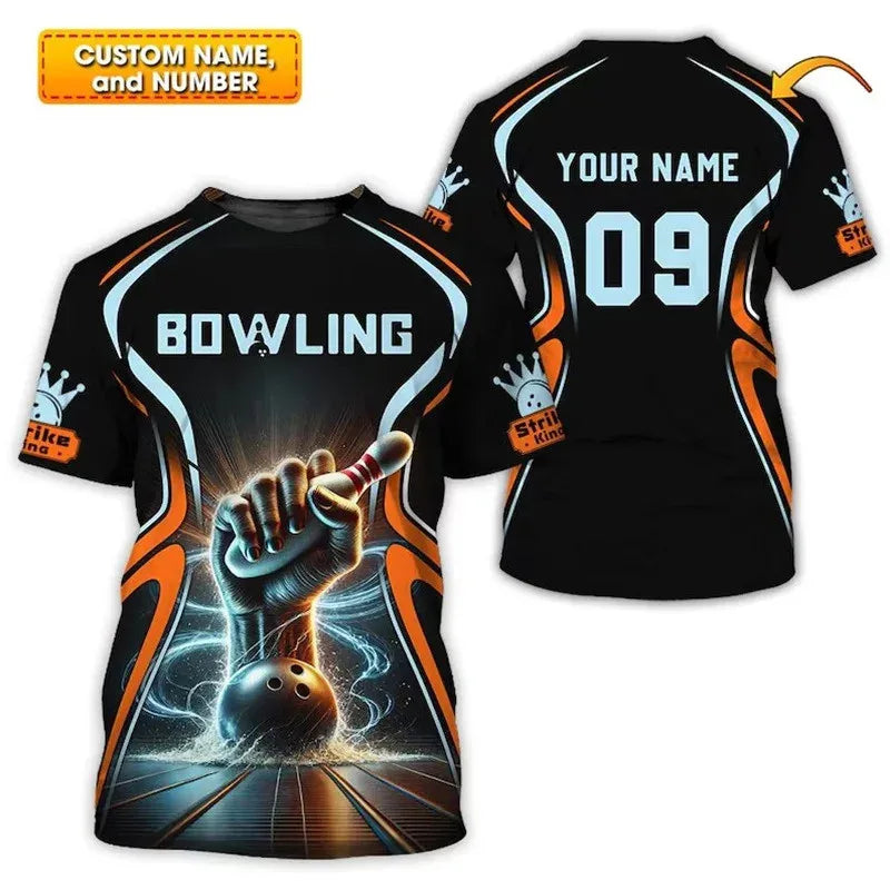 Men's Custom Name Bowling T-Shirt