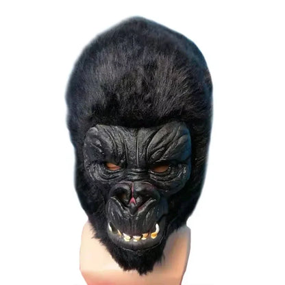 Realistic Latex Gorilla Mask for Halloween Cosplay and Role-Play Party
