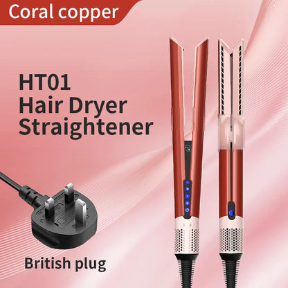 HT01 2-in-1 Hair Dryer & Straightener Brush