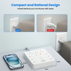 TRANSTON Power Strip with Surge Protector