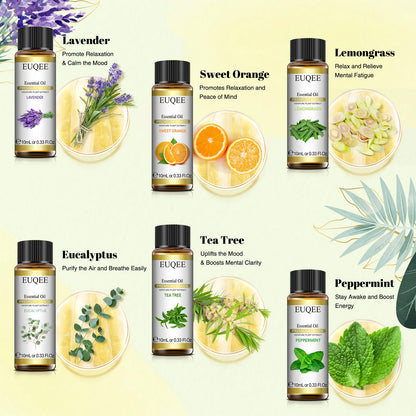 EUQEE 6 Bottles Essential Oils Set