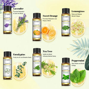 EUQEE 6 Bottles Essential Oils Set