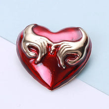 Valentine's Day Romantic Rhinestone Heart Brooches