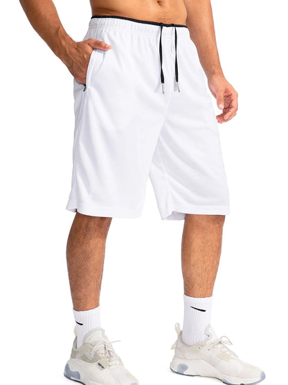 Men's Lightweight Quick-Dry Athletic Shorts with Drawstring