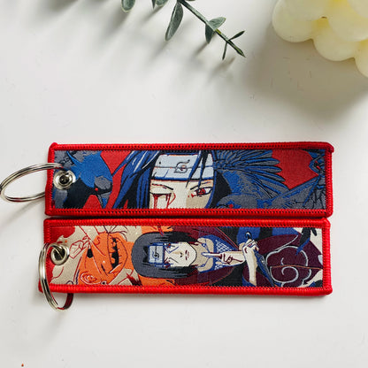 Anime Character Embroidered Key Tag