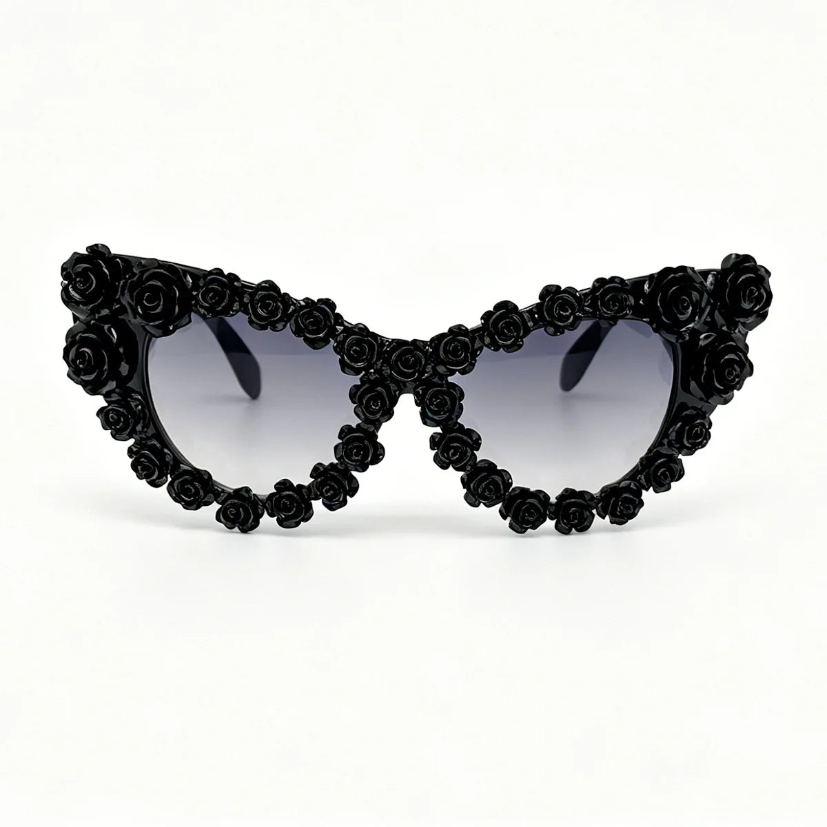 Gothic 3D Rose Cat Eye Sunglasses