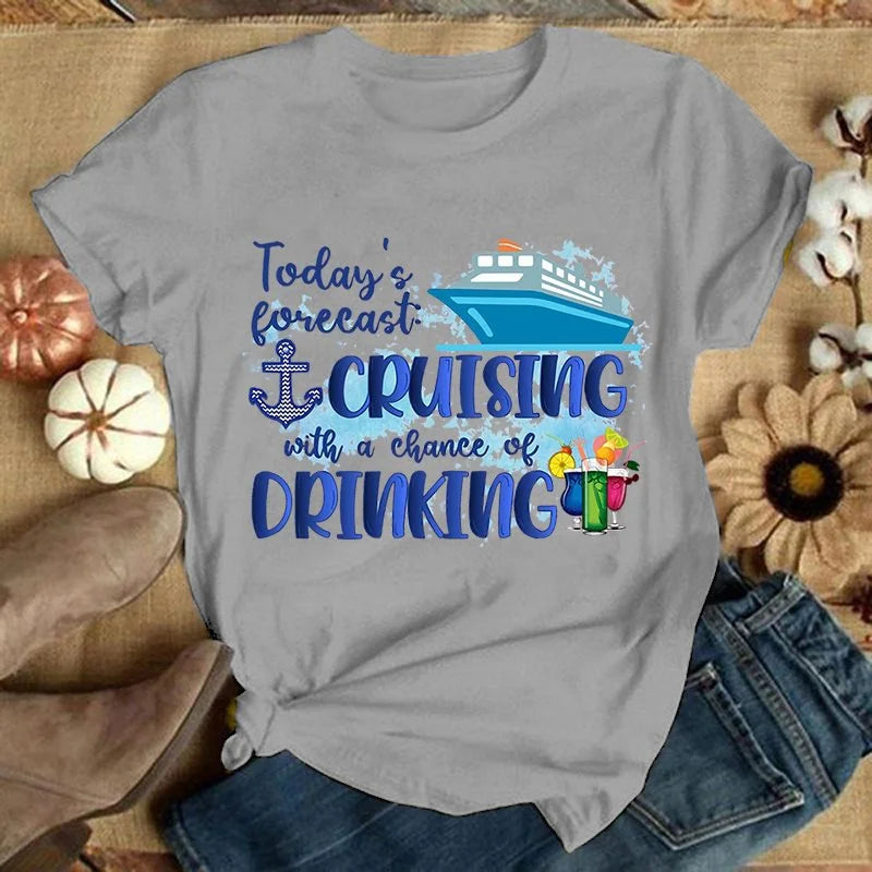 Unisex Casual Cruise Graphic T-Shirt – Short Sleeve Vacation Tee