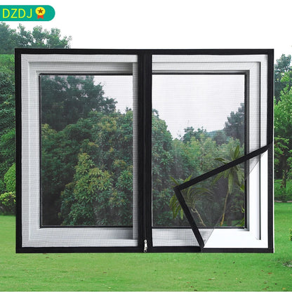Window Mesh with zipper Self-adhesive Attachment