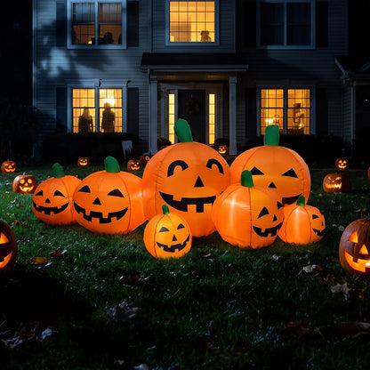 7.5ft Halloween Inflatable Pumpkin Patch Decor with LED Lights