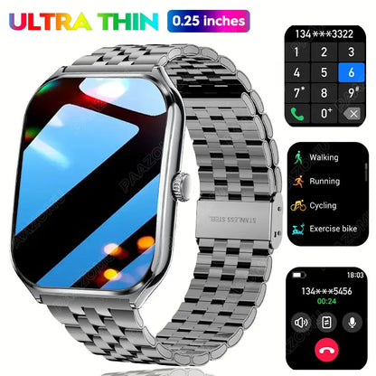 1.96" Ultra-thin Bluetooth Call Health Monitor Smartwatch