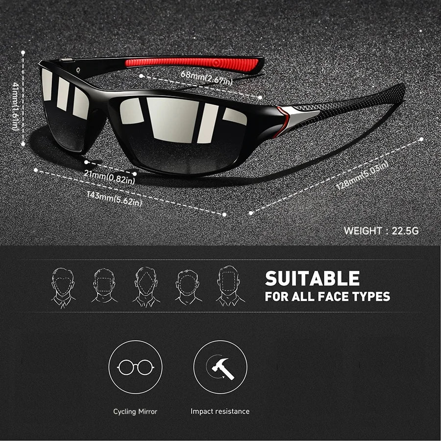 4-Pack Unisex UV400 Polarized Sports Sunglasses