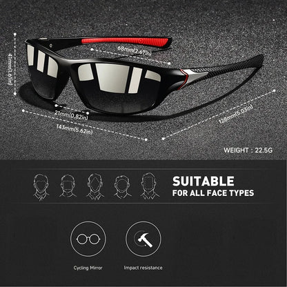 4-Pack Unisex UV400 Polarized Sports Sunglasses