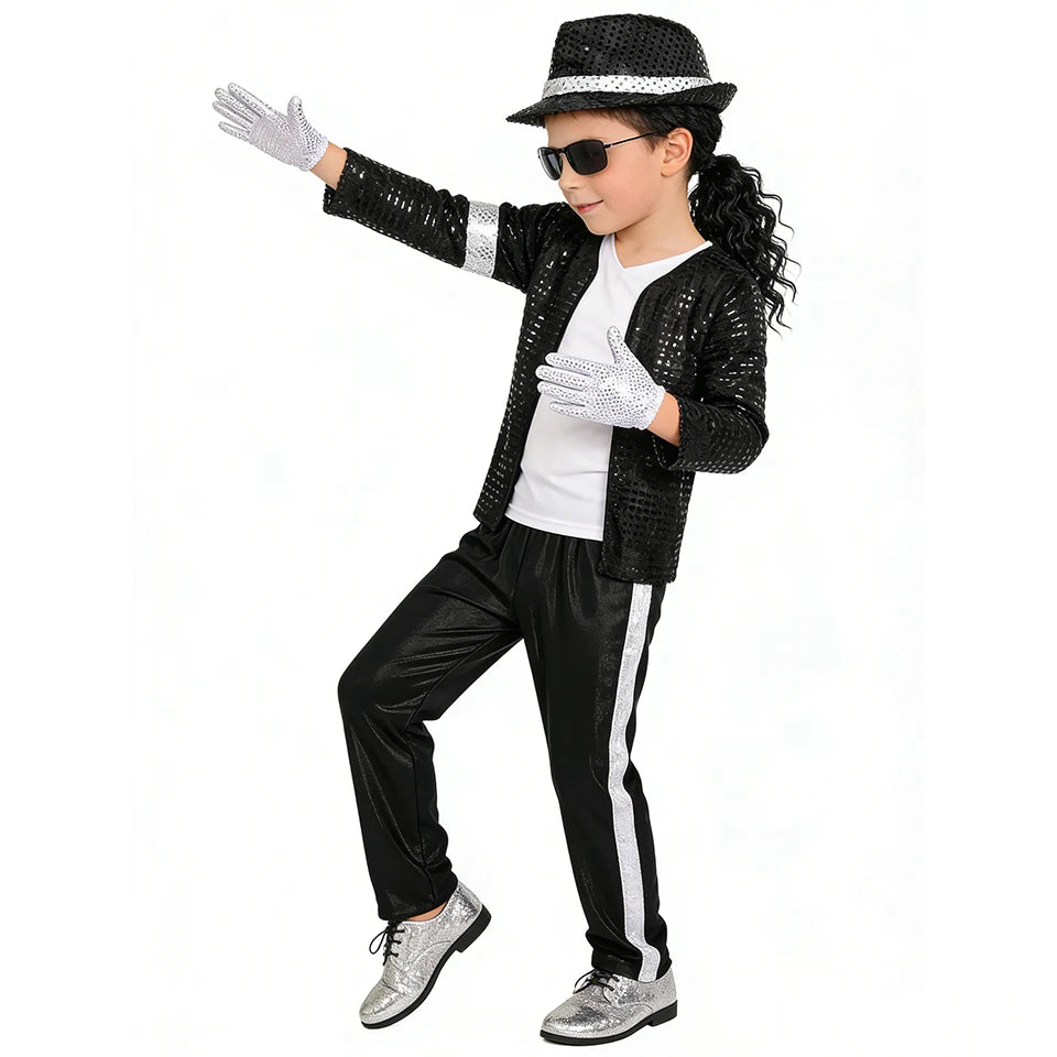 Kids' Michael Jackson Inspired Pop Star Costume Set