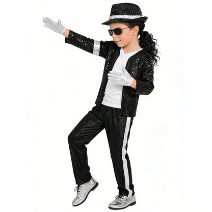 Kids' Michael Jackson Inspired Pop Star Costume Set