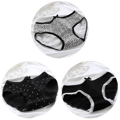 3-Pack Women's Cotton Mid-Rise Briefs & Lingerie Set