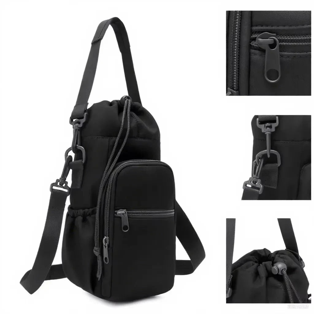 Portable Water Bottle Bag with Adjustable Straps
