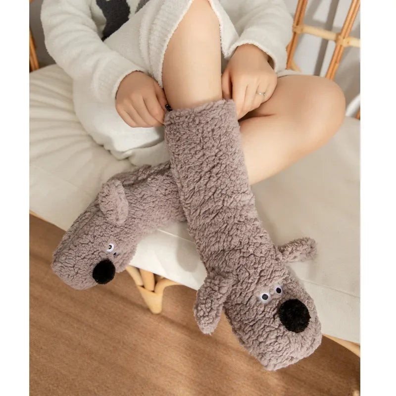 Animal Face Warm Carpet Socks