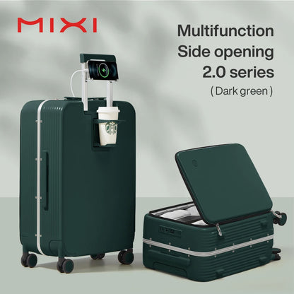 Aluminum Frame Rolling Luggage with USB Portand Phone Holder