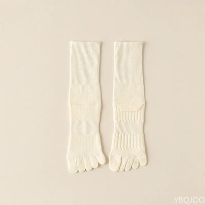 Women's Cotton Five-Finger Mid-Tube Split-Toe Socks (7-Pair Value Pack)
