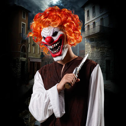 Scary Red Nose Clown Mask