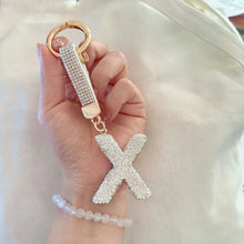 Sparkling Rhinestone Alphabet Keychain