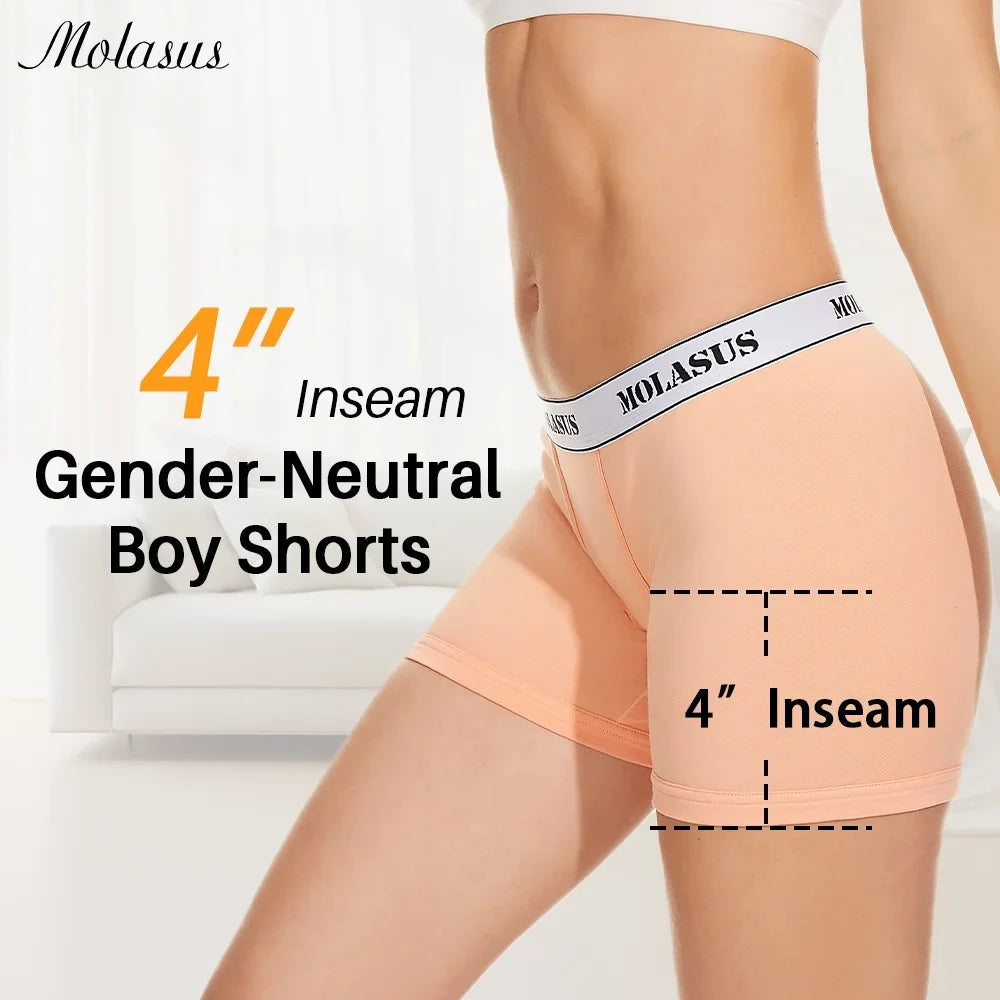 Molasus 4pcs Women's Boxer Briefs