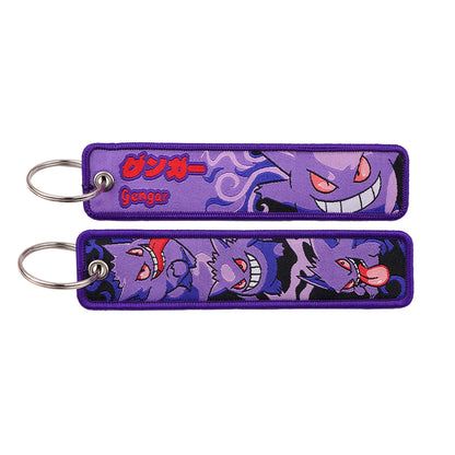 Japanese Anime Embroidered Fob Jet Tag Keychain