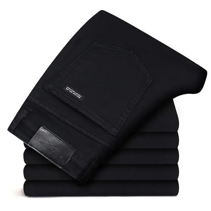 Men's Classic Slim Fit Stretch Black Jeans