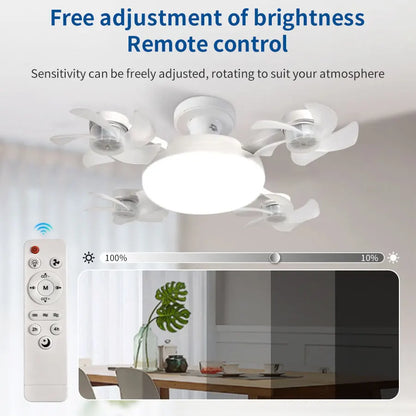 Modern Drone Design 2-in-1 Ceiling Fan Light with Remote