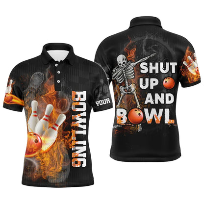 Custom Tiger Graphic Bowling Team Polo Shirt