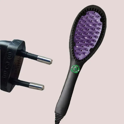 2-in-1 Ceramic Hair Straightener & Smoothing Brush