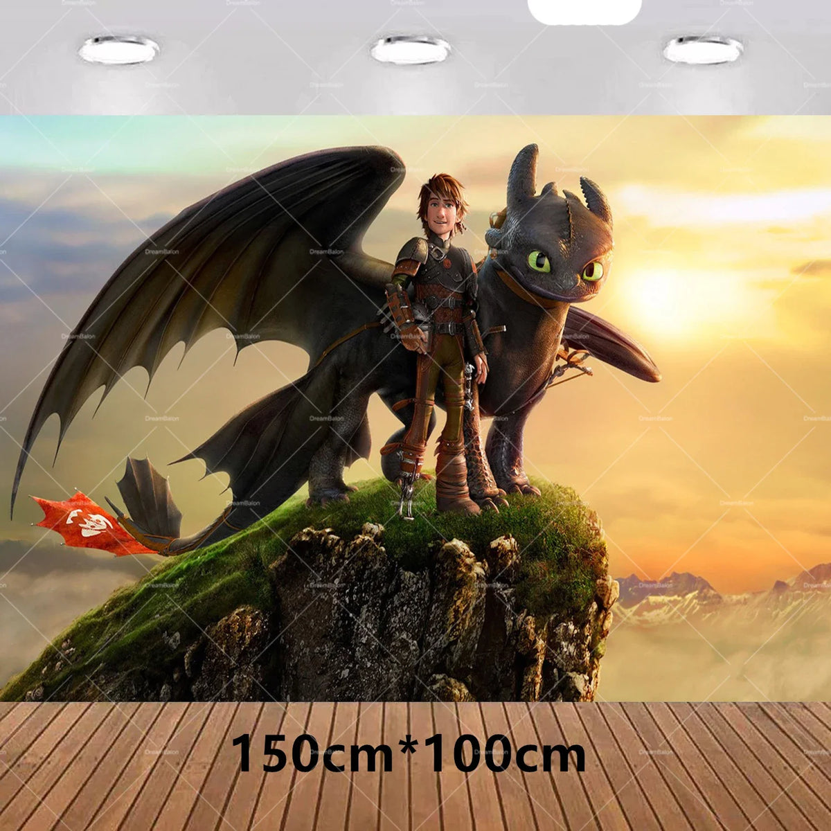 How to Train Your Dragon Party Decorations Set - Foil Balloons, Birthday Banner & Cake Toppers