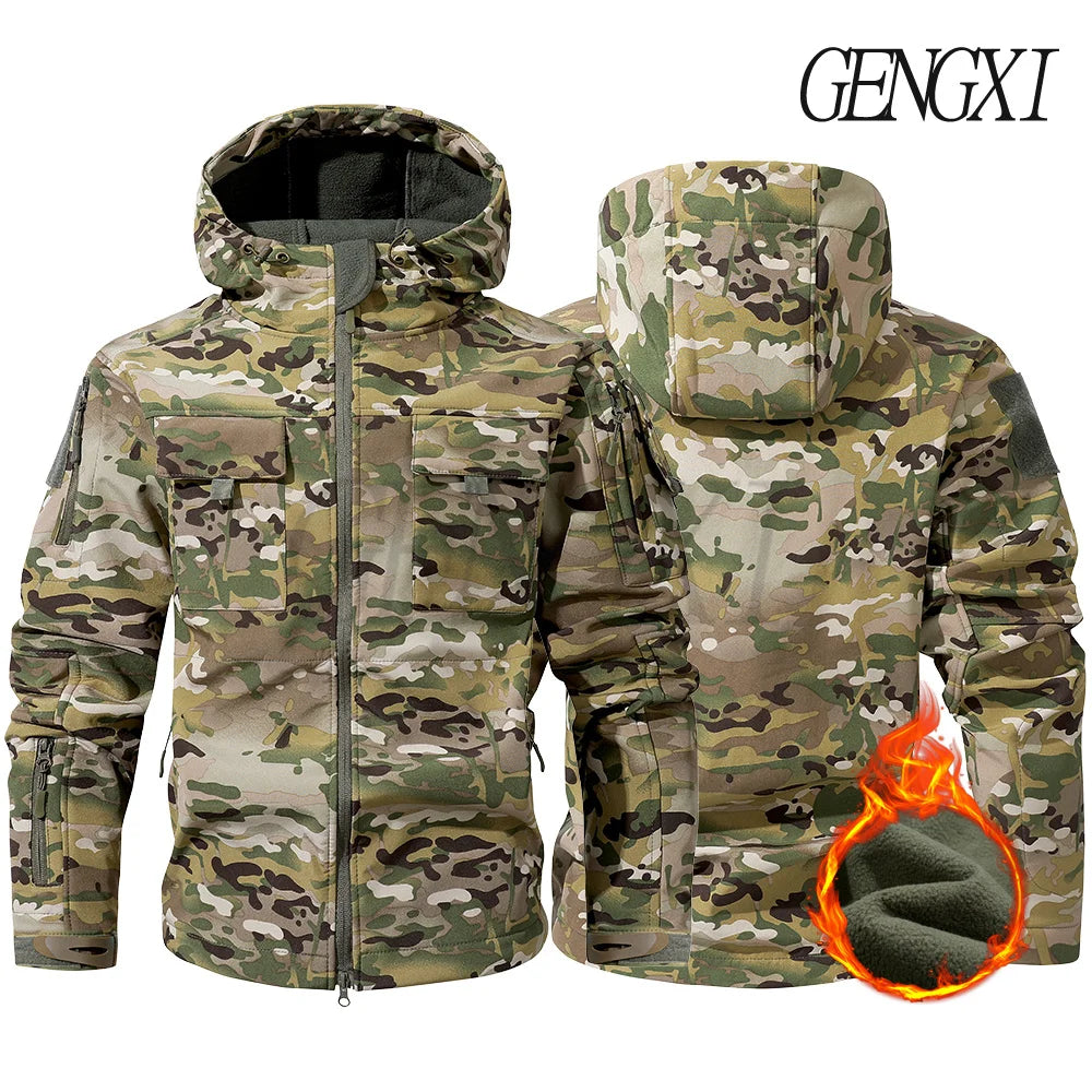 Softshell Fleece Lined Tactical Windproof Waterproof Jacket