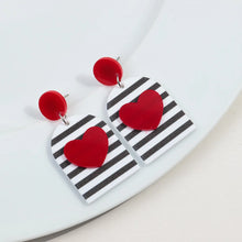 Acrylic Geometric Love Drop Earrings