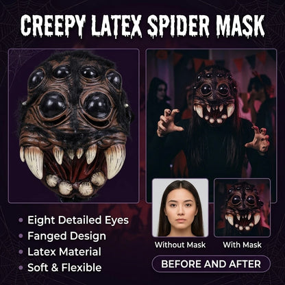 Horror Multi-Eyed Monster Half-Face Latex Mask – Creepy Halloween Cosplay Prop