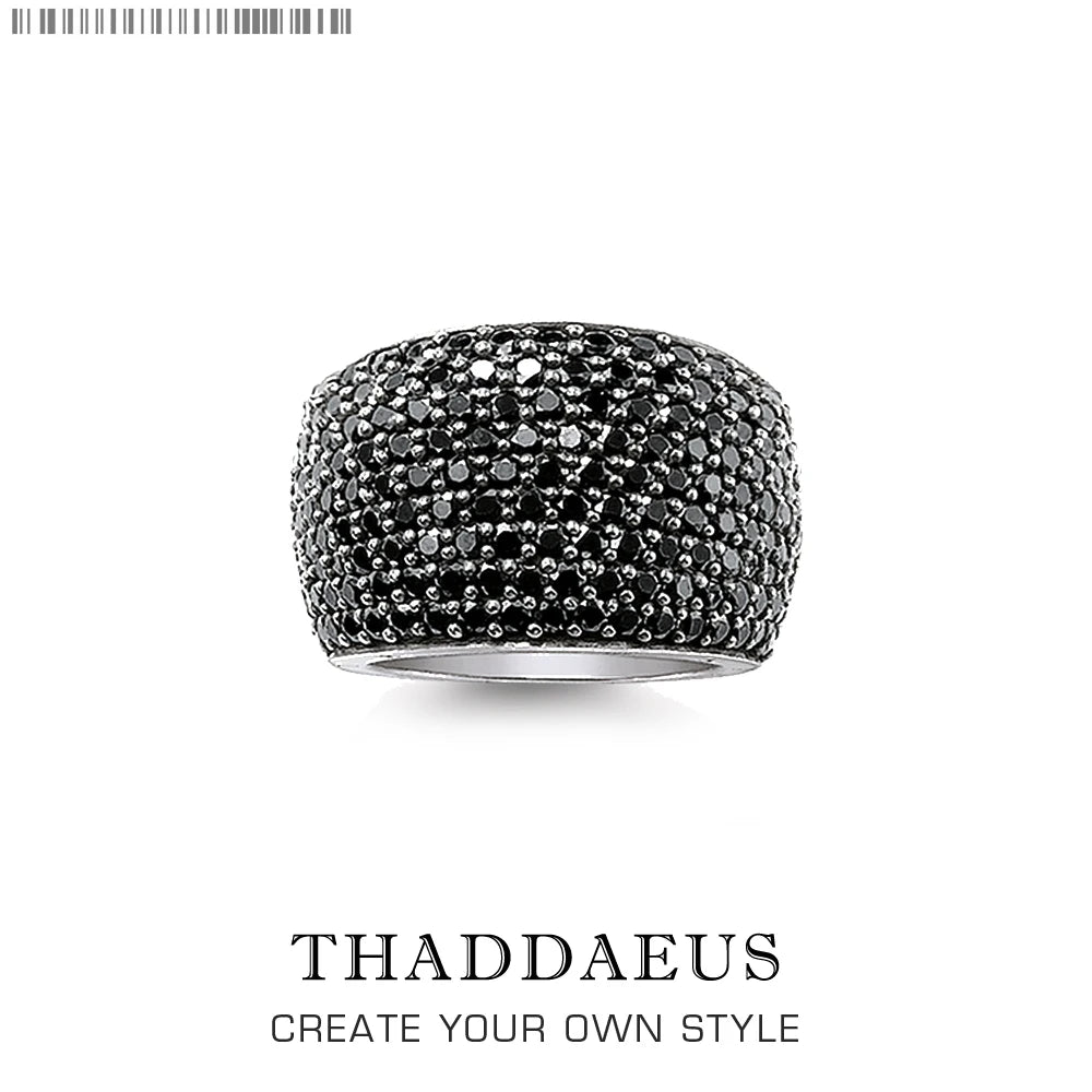 Black Pave Cocktail Ring