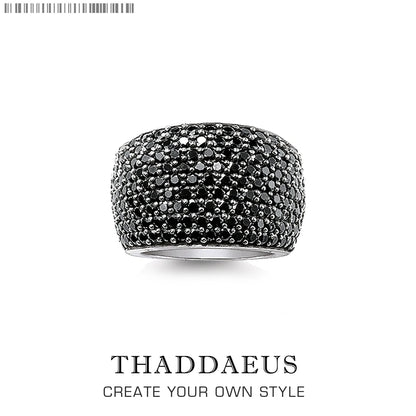 Black Pave Cocktail Ring