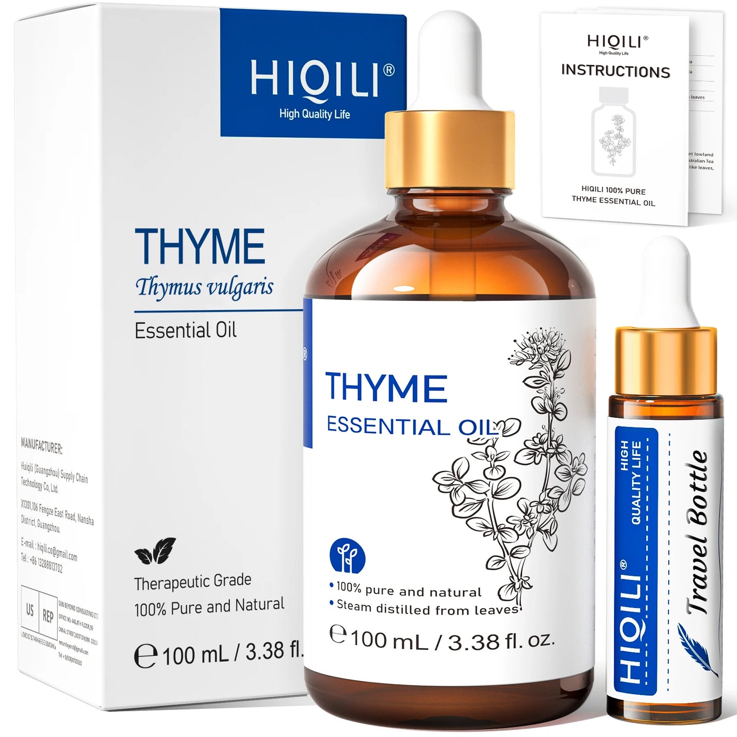 HIQILI 100% Pure Natural Essential Oil (100ml / 3.38 fl. oz)