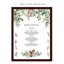 10pcs Christmas Wrapping Paper For Flowers